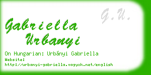 gabriella urbanyi business card