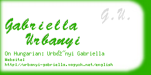 gabriella urbanyi business card